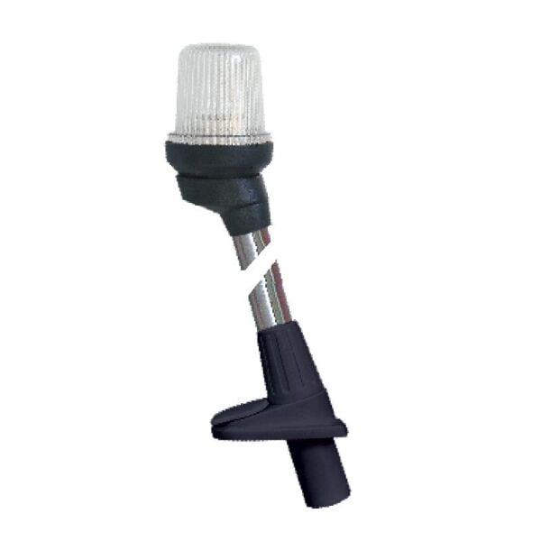 Direkli Silyon Feneri Soketli 54cm,316SS - Siyah