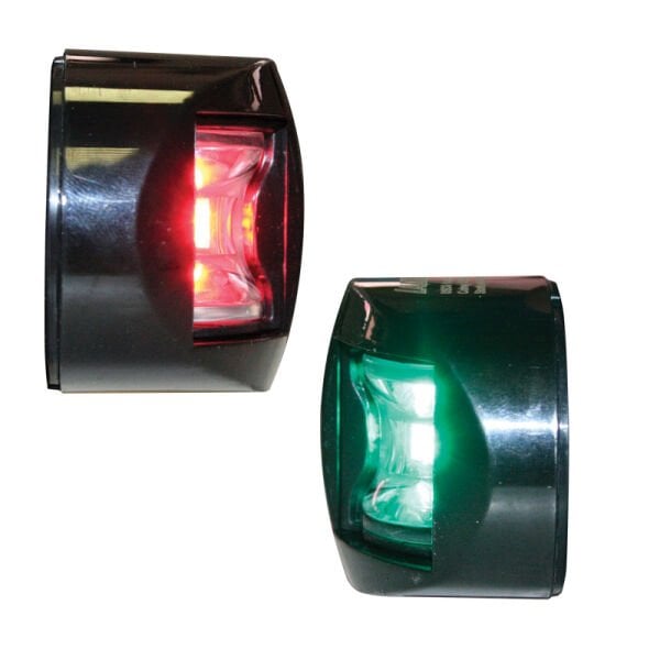 FOS LED 12 İskele&Sancak Feneri, Dikey Monte, 112,5° Siyah