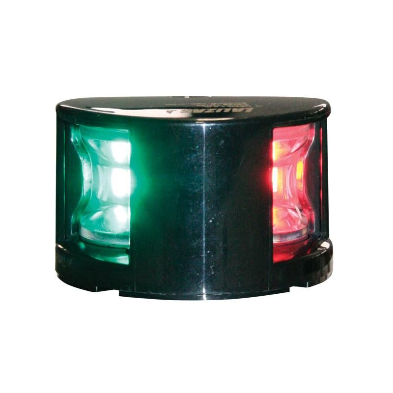 FOS LED 12 İki Renkli Seyir Feneri, Alttan Monte, Siyah