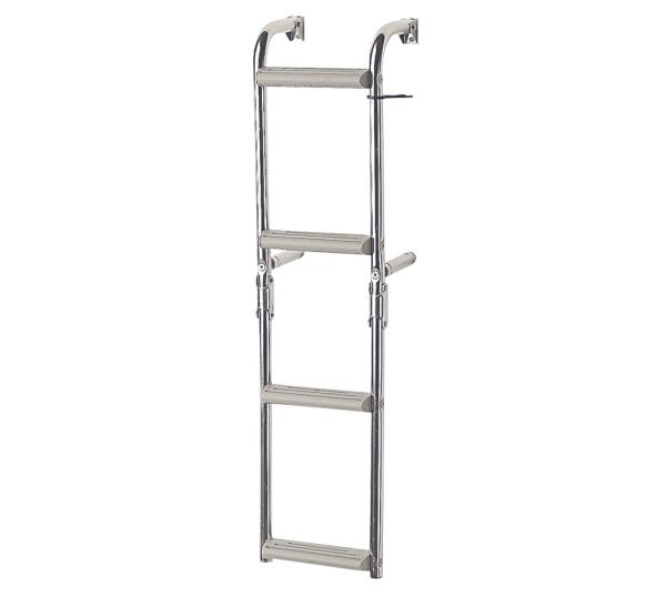 Foldable Ladder,Inox 316,for narr.transom,2+2 steps,90⁰