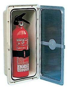 Şeffaf kapaklı yangın söndürücü yuvası