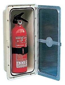 Şeffaf kapaklı yangın söndürücü yuvası