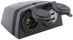 Çiftli USB soketi ve çakmak soketi