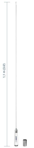 Scout Quick 3 Vhf Anteni Paslanmaz Çelik 1.1 Metre