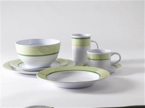 Trendline yeşil, 20 parça melamin yemek takımı