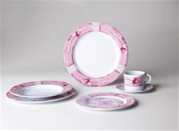 Promo-Line Roses, 20 parça melamin yemek takımı