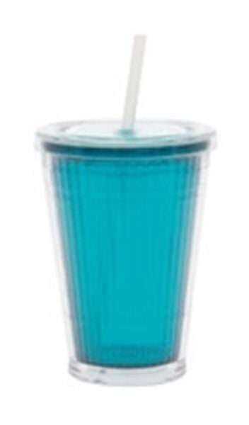 Gimex büyük bardak, pipetli turkuaz